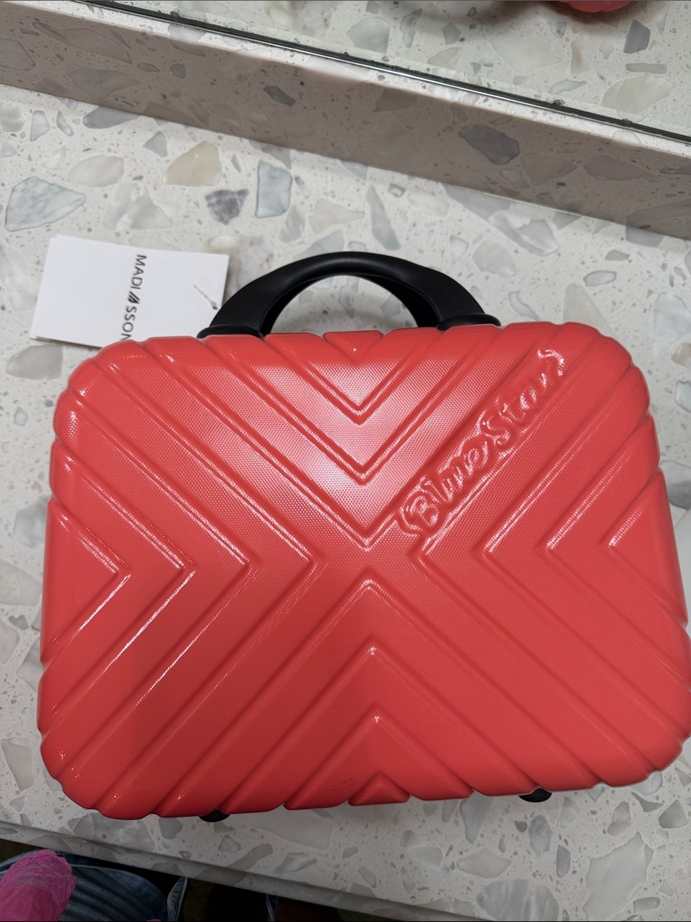 Madisson Coral Hard-Shell Cosmetic Case with Top Handle
